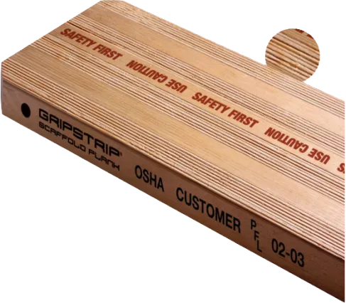 GripStrip® patented scaffold plank — safety-first traction surface